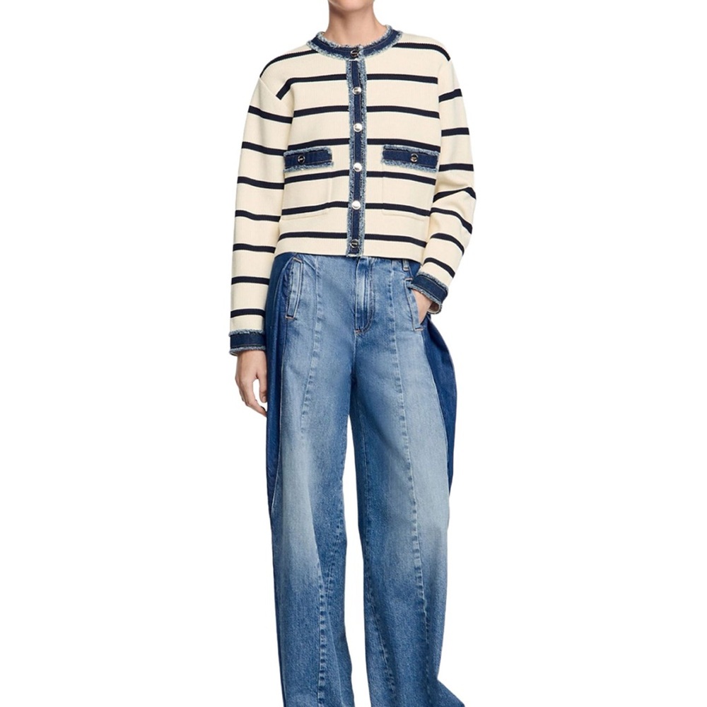 Sandro Striped Cardigan - Picture 2 of 6